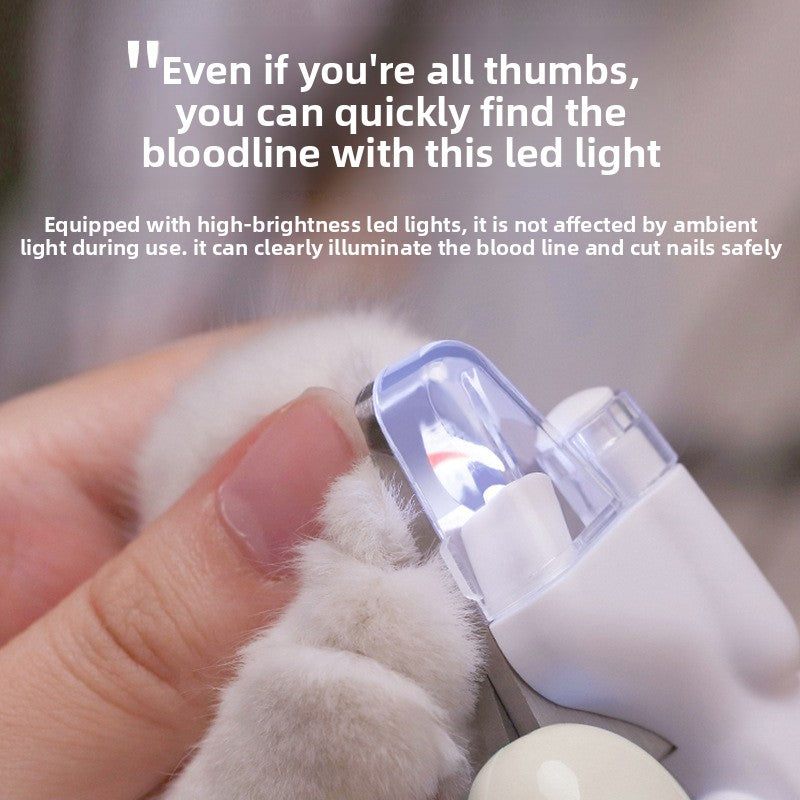 LED Illuminated Pet Nail Clippers with Bloodline Visibility