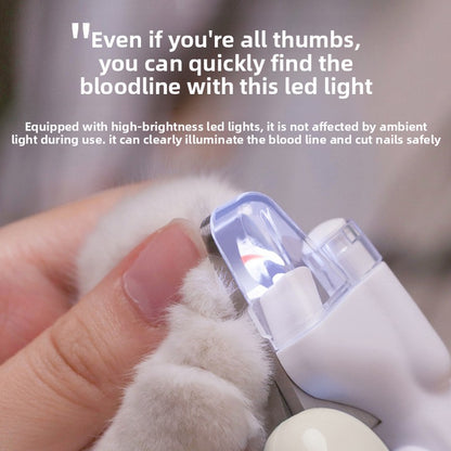 LED Illuminated Pet Nail Clippers with Bloodline Visibility