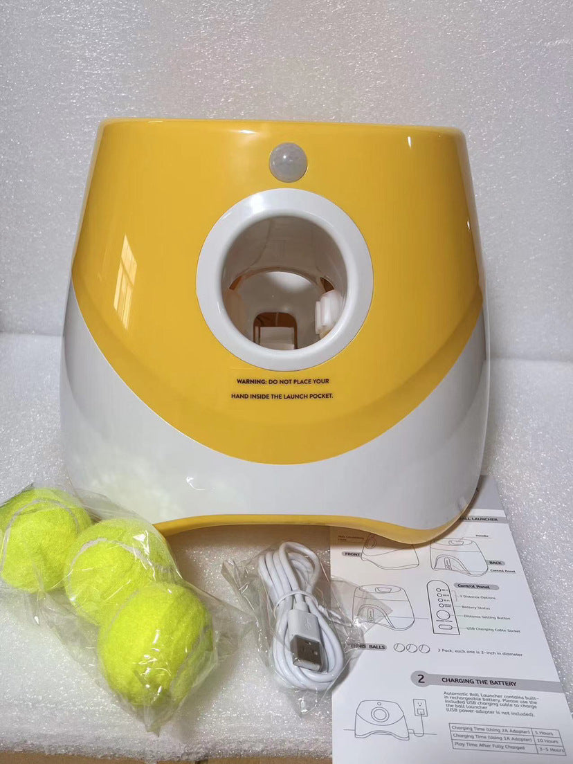 Pet Ball Launcher, Automatic Tennis Ball Launcher for Dogs, Ball Throwing Machine, Pet Toy, Direct Sales, Ready Stock