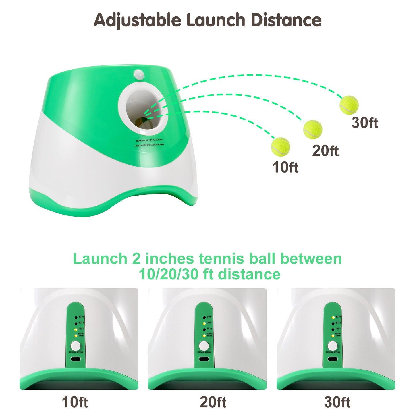 Pet Ball Launcher, Automatic Tennis Ball Launcher for Dogs, Ball Throwing Machine, Pet Toy, Direct Sales, Ready Stock