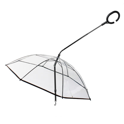 Transparent umbrella dog leash