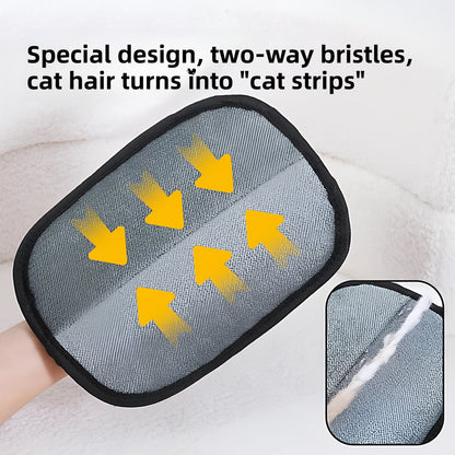 Pet Hair Removal Glove Two Way Brush Grooming Tool